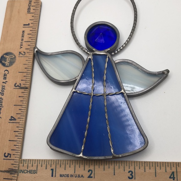 Stained Glass Sun Catcher Angel Window Decor Handcrafted - Picture 6 of 7